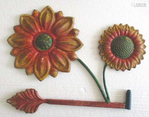 Iron flowers weather vane