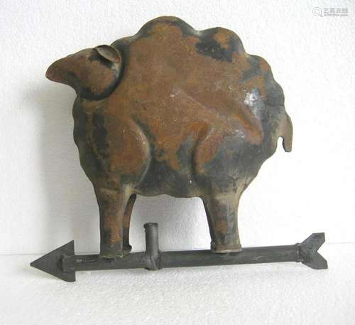 Iron Sheep Weather Vane Embossed