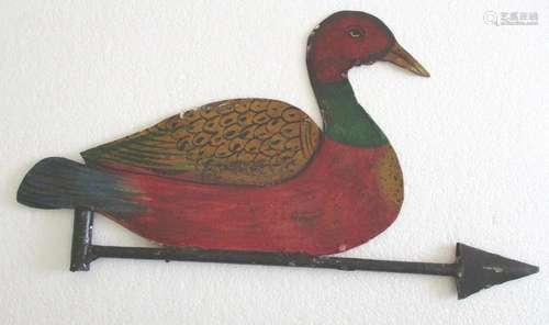 Iron duck weather vane