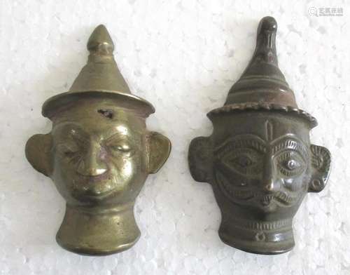 Brass bronze masks detailed