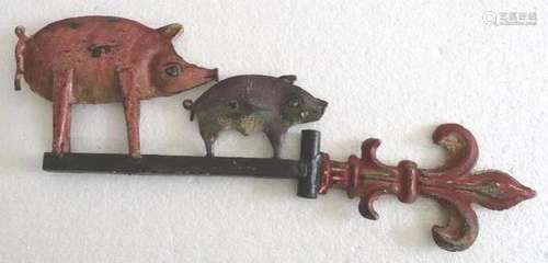 Two pigs weather vane