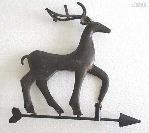 Iron deer weathervane