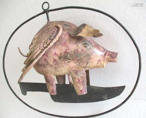 Flying pig trade store display advertisement sign