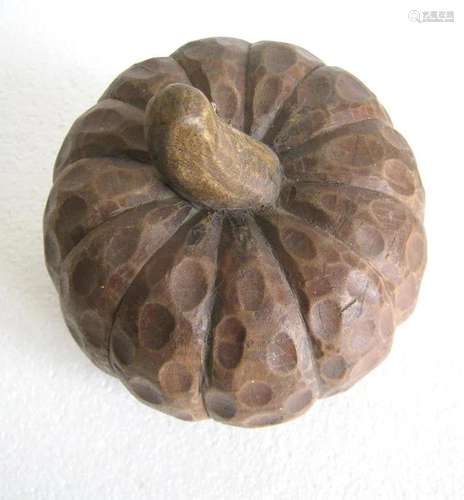 Wooden pumpkin, fine carving