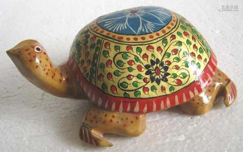 Turtle paper weight / decorative . Wooden