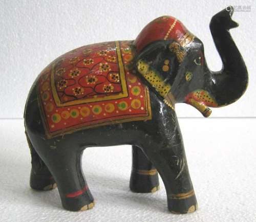 Wooden Elephant hand painted