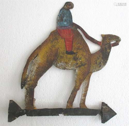 Camel and man weathervane