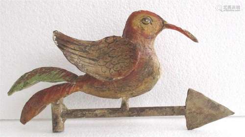 Iron detailed bird weather vane