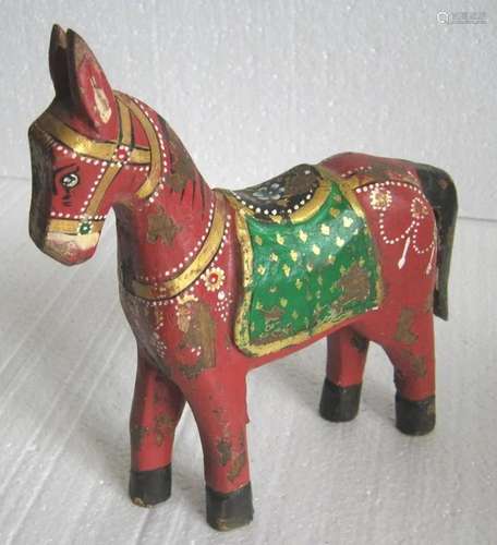 Wooden decorated horse