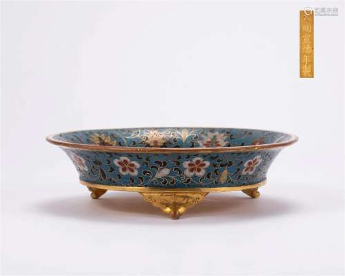 Ming Dynasty Cloisonne Incense Plate