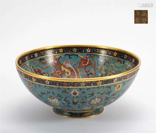 Ming Dynasty cloisonne bowl