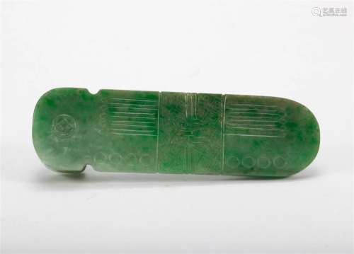 Qing Dynasty jade harp type withholding