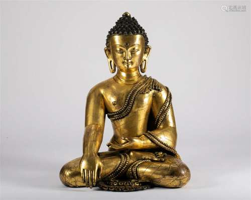 Bronze gilded Buddha of the Ming Dynasty