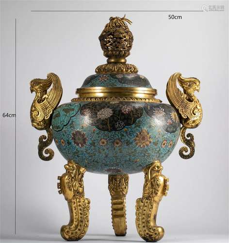 Qing Dynasty cloisonne smoker