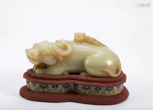 White jade seed cattle in the Qing Dynasty