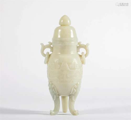 White jade furnace of Qing Dynasty