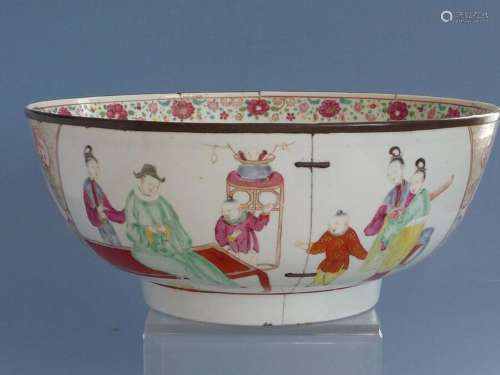 Qing Dynasty Yong Zheng Color  Figure Bowl