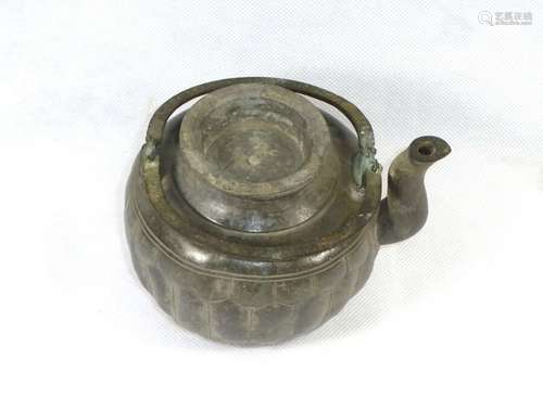 Bronzekanne Jug Tea Pot China 19 Jh Bronze