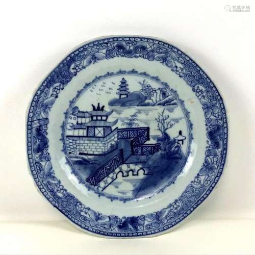 Antique Chinese Porcelain Nankins Plate #2