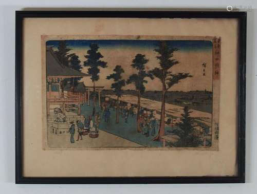 JAPANESE WOODBLOCK Utagawa Hiroshige (1797-1858) "Kanda...