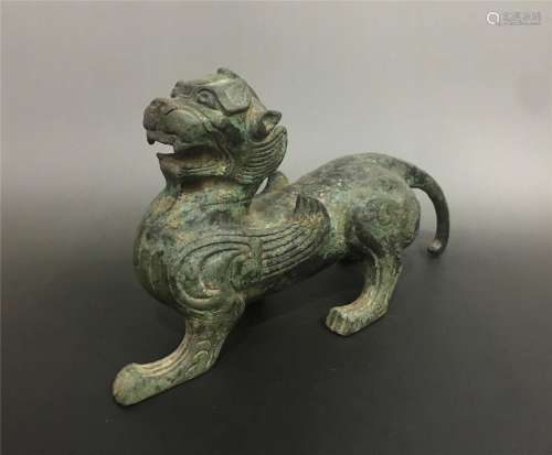 Rare Chinese bronze beast statue