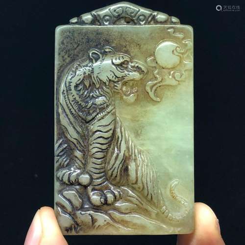 Old China Hongshan Culture Old Jade Carving 12 Zodiac Tiger ...