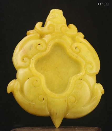 Old natural jade hand-carved statue of  tortoise inkstone #1...