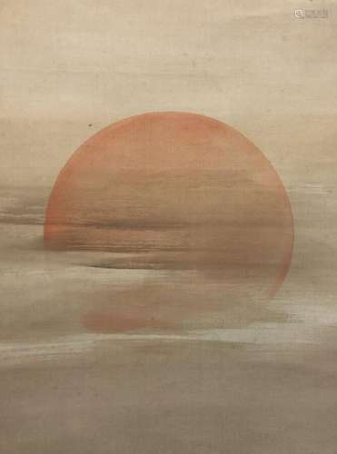 JAPANESE PAINTING HANGING SCROLL FROM JAPAN SUNRISE PINE VIN...