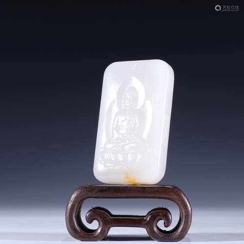 Hetian jade jade seed material Buddha had a cardSpecificatio...