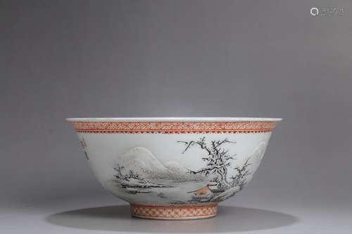 Snow TuShang - ink in the bowl.Specification: 7.4 cm high 16...