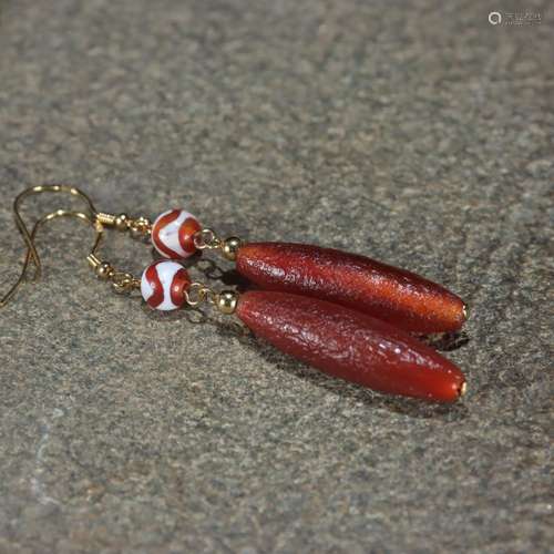 old agate earrings with new designSpecification: bead diamet...