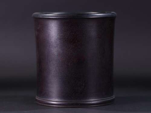 Rosewood brush pot.Specification: high 12.5 cm diameter 12 c...