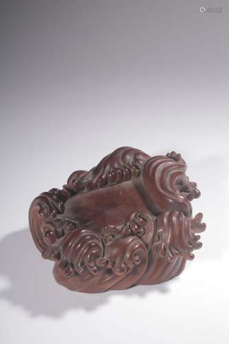 Boxwood carving grain four waves washedSize: 5.4 cm high, 16...