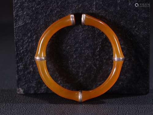 Liao, agate silvering bracelet.Specification: a thick 0.78 c...