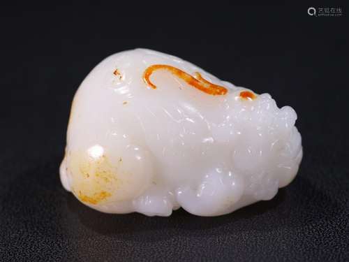 Xinjiang hetian jade seed expects the mythical wild animal j...