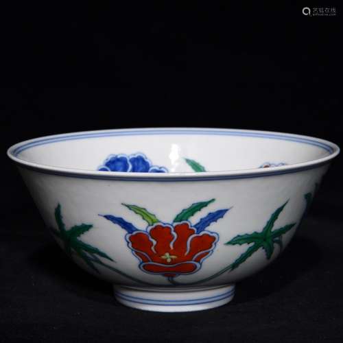 Chenghua bucket color flower green-splashed bowls, 6.8 cm hi...