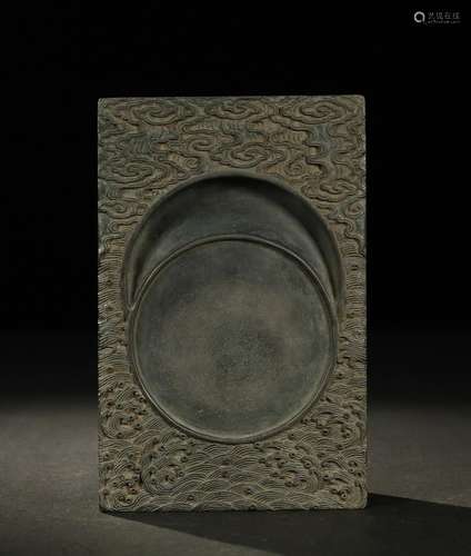 The stone inkstone "xiangyun water"Whole YanDiao w...