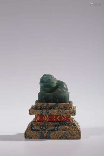 "Zhang Zi" ya green lion twisted sealSize: length ...