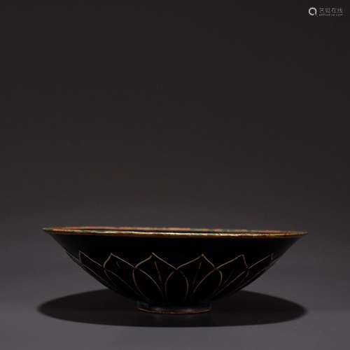 Wen cup, kiln black glaze BaoJinLian gooseSpecification: hig...