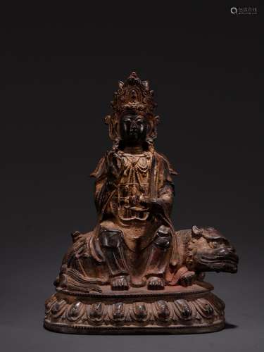 Copper, paint Jin Puxian buddhist statuesSpecification: high...