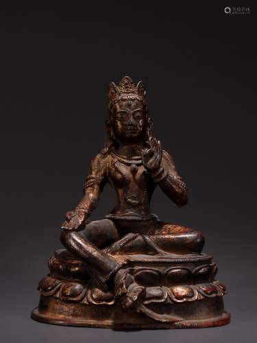 Copper paint gold guanyin statuesSpecification: high 20.3 15...