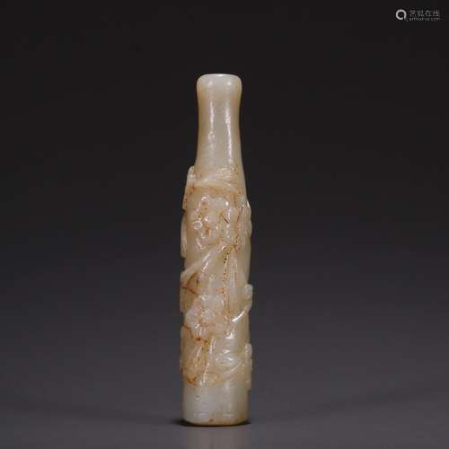 Old hotan jade plum flower grain cigarette holderSpecificati...