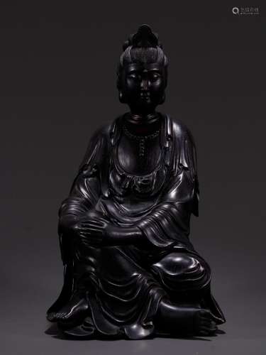 Rosewood guanyin statuesSpecification: high 28.5 15.5 thick ...