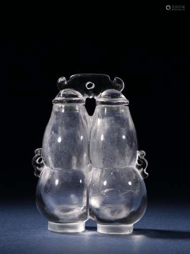 White crystal bottle gourd double bottles.Specification: hig...