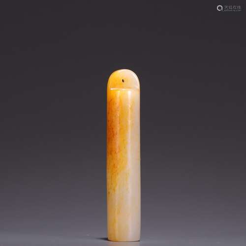 Hetian jade, seed makings element face feathered pipeSpecifi...