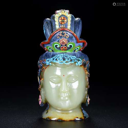 And Tian Shan jade Buddha first, exquisite jade oil moisten,...