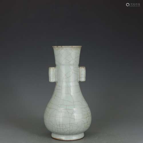 South kiln powder blue glaze penetration ears size: 27 cm di...