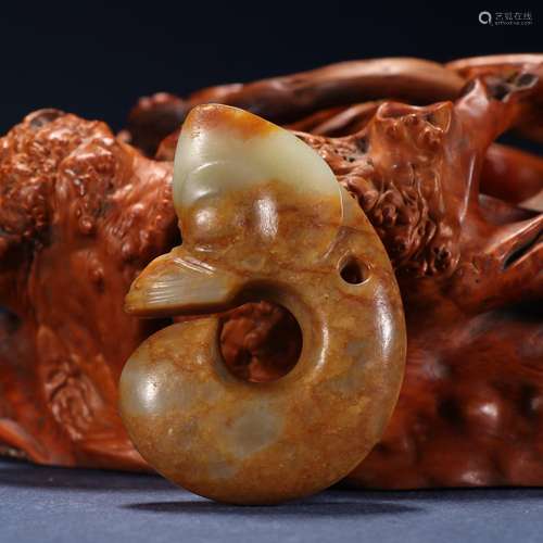 Hongshan culture jade pig dragon river.Specification: high 6...