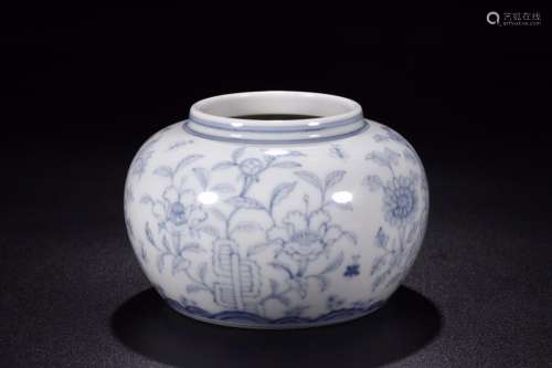 : "big chenghua's" blue and white flower grain...