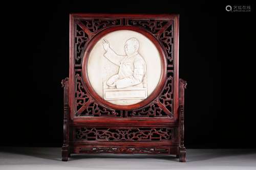 , annatto embedded craft chairman MAO as porcelain plate pla...